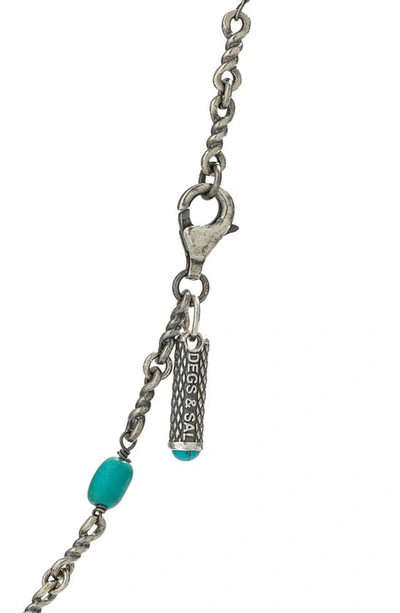 Degs & Sal Turquoise Twisted Cable Chain Necklace In Turquoise