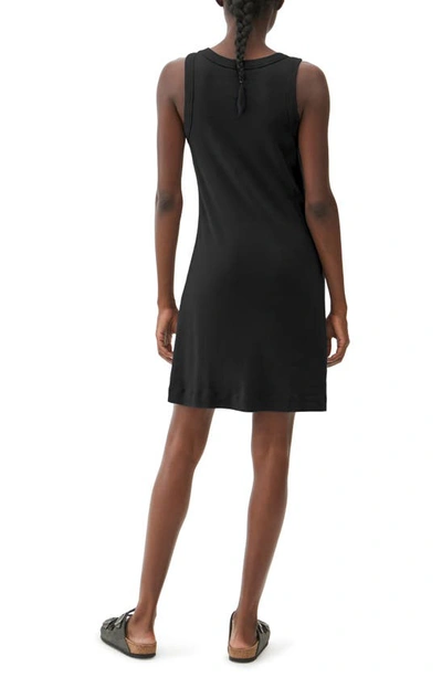 Shop Michael Stars Eliza Cotton Tank Dress In Black