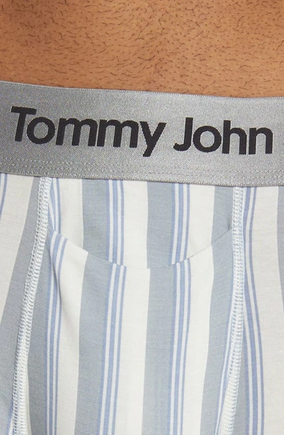 Shop Tommy John Second Skin 6-inch Boxer Briefs In Blue Blush Goodnight Stripe
