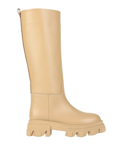 Shop Gia Couture Knee Boots In Sand