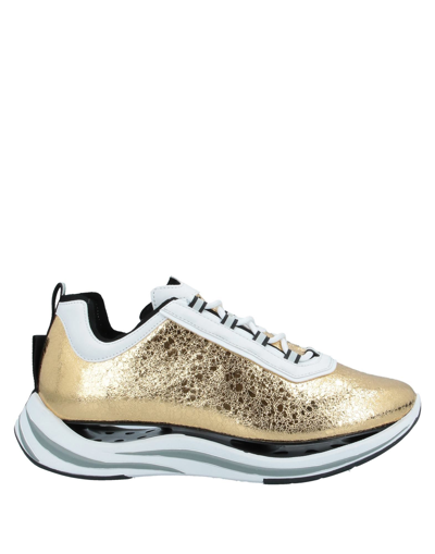 Shop Arkistar Woman Sneakers Gold Size 9 Textile Fibers