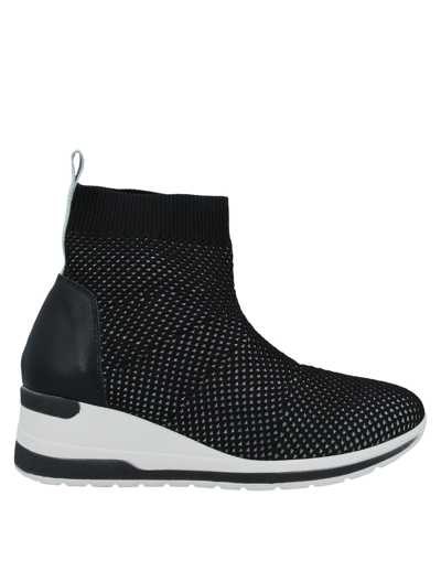Shop Walk By Melluso Woman Sneakers Black Size 6 Soft Leather, Textile Fibers