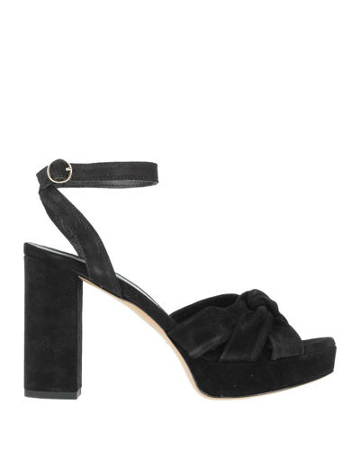 Shop Rebel Queen By Liu •jo Rebel Queen Woman Sandals Black Size 10 Soft Leather
