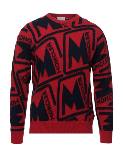 Shop Moncler Man Sweater Red Size L Virgin Wool