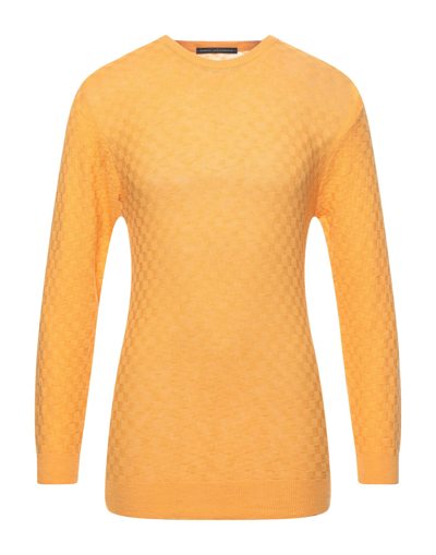 Shop Daniele Alessandrini Man Sweater Orange Size 42 Cotton
