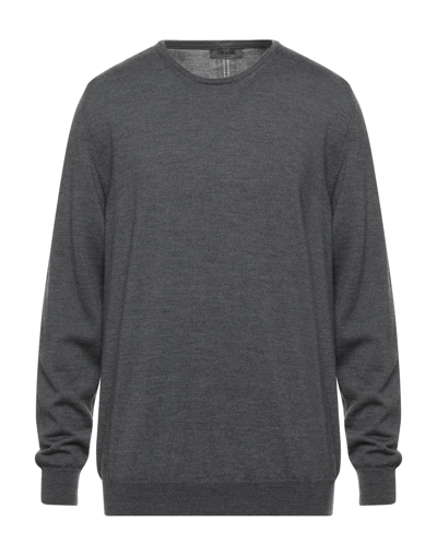 Shop +39 Masq Man Sweater Grey Size 3xl Merino Wool