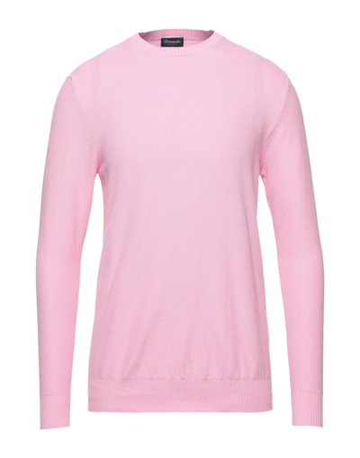 Shop Drumohr Man Sweater Pink Size 44 Cotton