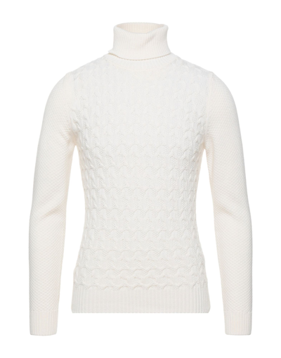Shop Jeordie's Man Turtleneck Ivory Size S Merino Wool, Acrylic In White