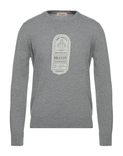 Shop Gabardine Man Sweater Grey Size Xl Wool, Viscose, Nylon, Cashmere