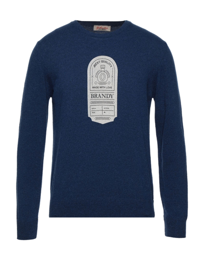 Shop Gabardine Man Sweater Blue Size Xl Wool, Viscose, Nylon, Cashmere