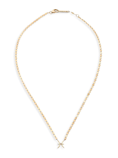 Shop Lana Jewelry Women's Twenty 14k Gold & Diamond Pisces Necklace