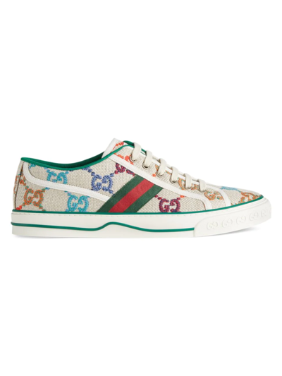 Shop Gucci Men's  Tennis 1977 Sneakers In White Multicolor