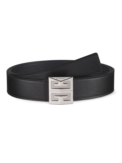 Shop Givenchy Men's 4g Reversible Leather Belt In Black