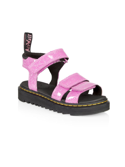 Dr. Martens Kids Pink Klaire Glitter Big Kids Sandals | ModeSens
