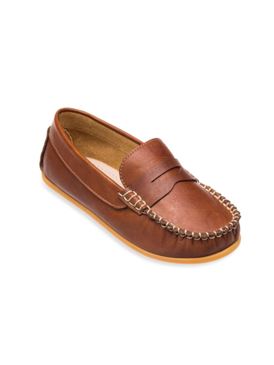 Shop Elephantito Little Boy's & Boy's Alex Driver Loafers In Natural