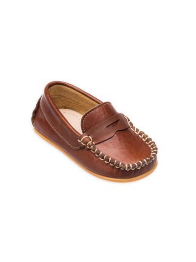 Elephantito Boy's Logan Penny Leather Drivers, Baby In Natural