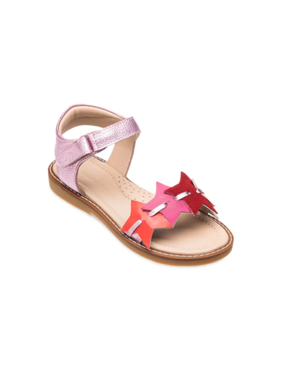 Shop Elephantito Baby's, Little Girl's & Girl's Stars Leather Sandals In Fuchsia