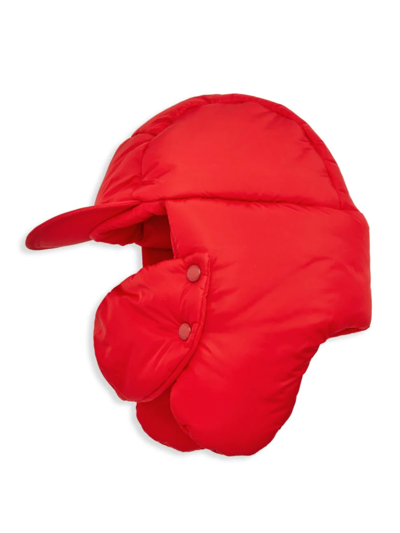 Shop Burberry Men's Oversized Padded Cap In Bright Red