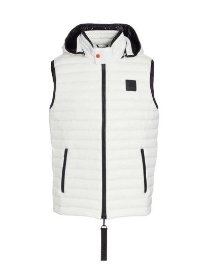 Shop Moose Knuckles Riggin Quilted Puffer Vest In Milky Way Express