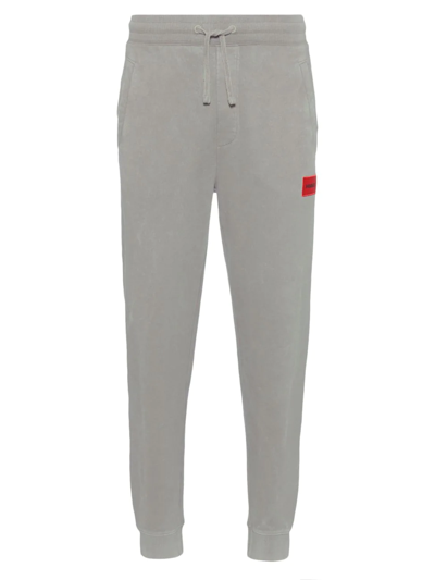 Shop Hugo Doak Logo Jogger Pants In Medium Grey