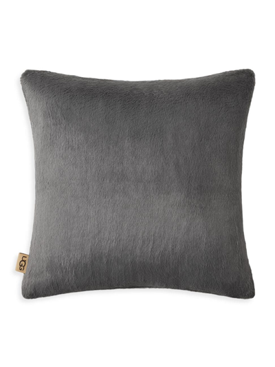 Shop Ugg Lanai Faux Fur Pillow In Charcoal