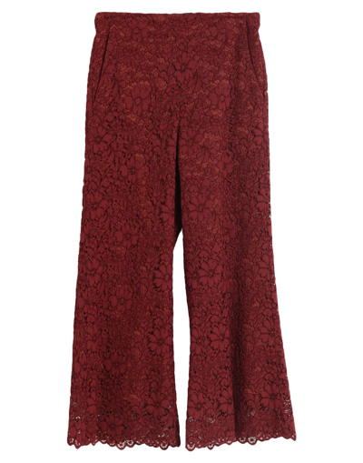 Shop Maliparmi Malìparmi Woman Pants Brick Red Size 4 Viscose, Cotton, Polyamide