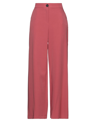 Shop Maryley Woman Pants Brick Red Size 8 Polyester, Elastane