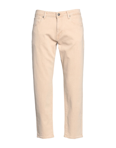 Shop Selected Homme Man Jeans Beige Size 32w-34l Organic Cotton, Elastane