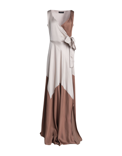 Shop Alessandro Dell'acqua Long Dresses In Brown
