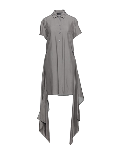 Shop Emporio Armani Short Dresses In Lead