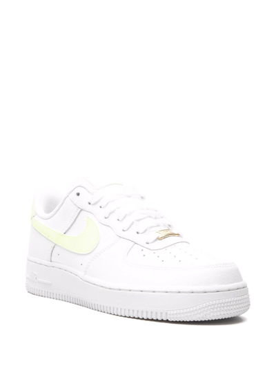 Nike Air Force 1 Low "white/barely Volt" Sneakers In White