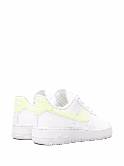 Nike Air Force 1 Low "white/barely Volt" Sneakers In White