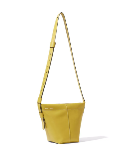 Shop Proenza Schouler White Label Mini Barrow Leather Bucket Bag In Yellow