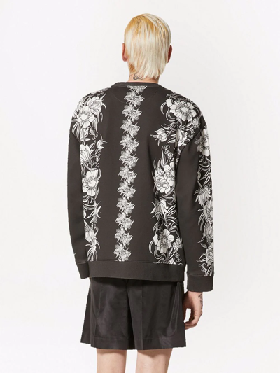 Shop Valentino Logo-print Long-sleeve Sweatshirt In Black