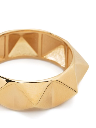 Shop Valentino Rockstud Spike Ring In Gold