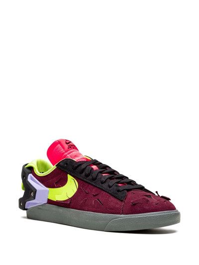 Nike Acronym Blazer Felt-trimmed Suede And Tpu Sneakers In Red