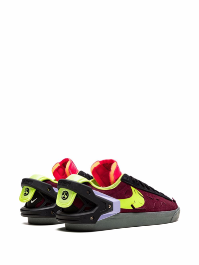 Nike Acronym Blazer Felt-trimmed Suede And Tpu Sneakers In Red