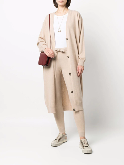 Shop Paula V-neck Cashmere Cardi-coat In Neutrals