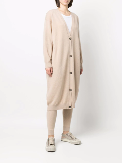 Shop Paula V-neck Cashmere Cardi-coat In Neutrals