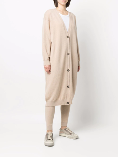 Paula V-neck Cashmere Cardi-coat In Neutrals