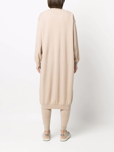 Shop Paula V-neck Cashmere Cardi-coat In Neutrals