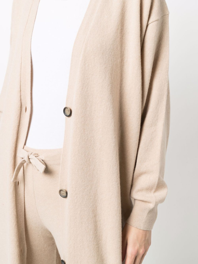 Shop Paula V-neck Cashmere Cardi-coat In Neutrals