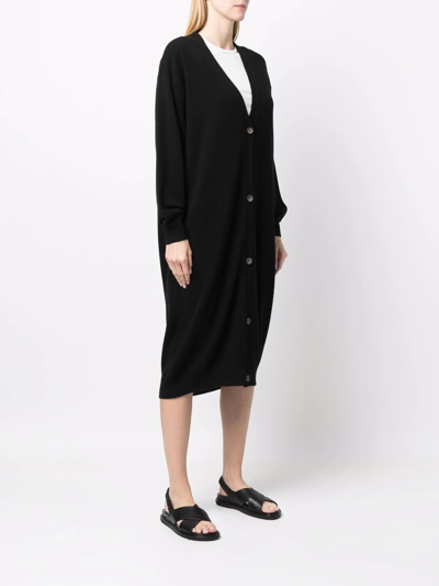 Paula V-neck Cashmere Cardi-coat In Black