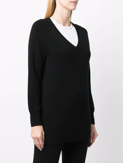 Paula V-neck Cashmere Jumper In Black