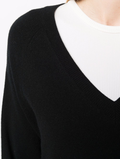 Paula V-neck Cashmere Jumper In Black