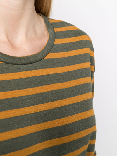 Paula Stripe-print T-shirt In Green