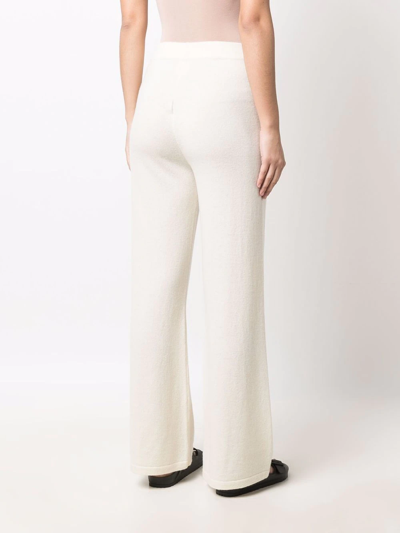 Shop Paula Ribbed Cashmere Trousers In Neutrals