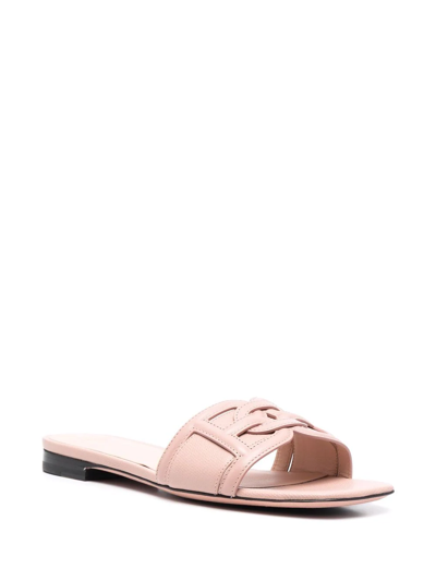 Bally Interlocking Logo Sandals In Nude