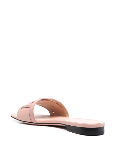 Bally Interlocking Logo Sandals In Nude