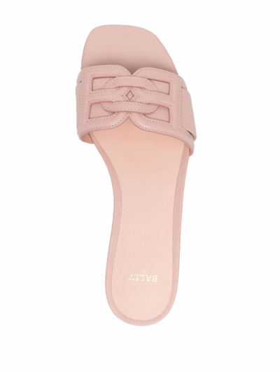 Bally Interlocking Logo Sandals In Nude